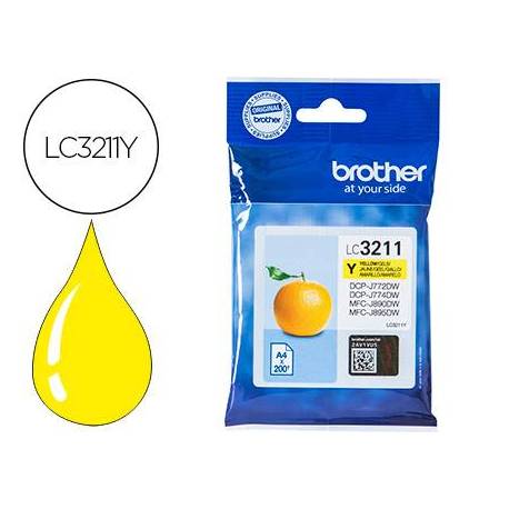 Cartucho Brother LC3211 color Amarillo LC3211Y dcp-j572 / dcp-j772 / dcp-j774 / mfc-j890 / mfc-j895