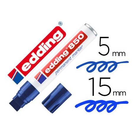 Rotulador Permanente Edding 850 Azul Punta Biselada
