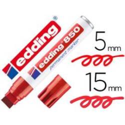 Rotulador Permanente Edding 850 Rojo Punta Biselada