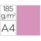 Cartulina Gvarro Rosa chicle A4 185 g/m2 Paquete de 50