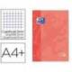 Recambio color 1 oxford din a4+ 80 hojas 90 gr cuadricula 5 mm tapa blanda 4 taladros color coral touch.
