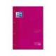 Recambio color 1 oxford din a4+ 80 hojas 90 gr cuadricula 5 mm tapa blanda 4 taladros color fucsia touch.