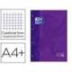 Recambio color 1 oxford din a4+ 80 hojas 90 gr cuadricula 5 mm tapa blanda 4 taladros color lila touch.