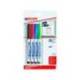 Rotulador para Pizarra Blanca Edding 661 Recargable Colores Surtidos Blister de 4 unidades