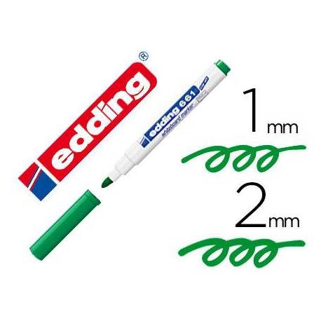 Rotulador para Pizarra Blanca Edding 661 Recargable Verde