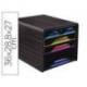 Fichero cajones CEP para 5 cajones Negro/Multicolor