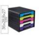 Fichero cajones CEP para 5 cajones Multicolor/Negro Flashy