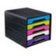 Fichero cajones CEP para 5 cajones Multicolor/Negro Flashy