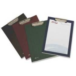 Portanotas plastico folio con pinza superior Pardo color azul