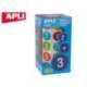 Gomets Apli Redondos numeros Multicolor 20 mm