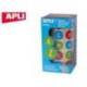 Gomets Apli Redondos Abecedario Multicolor 20 mm