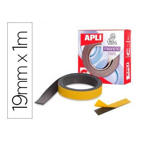 Cinta adhesiva magnetica Apli 19mm x 1m