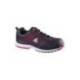 Zapatos de seguridad de Poliuretano DeltaPlus Negro y Rojo talla 46