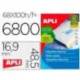 Etiquetas adhesivas Apli 01282 tamaño 48,5x16,9 mm caja de 100h