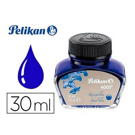 TINTA ESTILOGRAFICA PELIKAN 4001 COLOR AZUL REAL FRASCO 30 ML