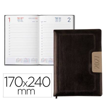 AGENDA ENCUADERNADA MARCA LIDERPAPEL 2027 DORIOS 17X24 CM DIA PAGINA BILINGUE PAPEL 70 G FSC DESIGN 2