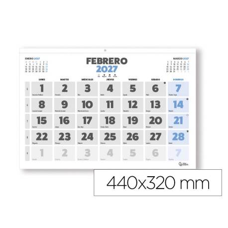 CALENDARIO ESPIRAL PARED MARCA LIDERPAPEL CLASICO 2027 NUMEROS GRANDES 440X320 MM PAPEL 128 G