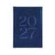 AGENDA OFICINA MARCA LIDERPAPEL 2027 ENCUADERNADA CRETA SEMANA VISTA 80X150 MM BILINGUE 70G PAPEL FSC BLUE