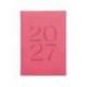 AGENDA OFICINA MARCA LIDERPAPEL 2027 ENCUADERNADA CRETA DIA PAGINA 170X240 MM BILINGUE 70G PAPEL FSC PINK