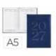 AGENDA OFICINA MARCA LIDERPAPEL 2027 ENCUADERNADA CRETA SEMANA VISTA A5 BILINGUE 70G PAPEL FSC BLUE