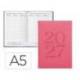 AGENDA OFICINA MARCA LIDERPAPEL 2027 ENCUADERNADA CRETA SEMANA VISTA A5 BILINGUE 70G PAPEL FSC PINK