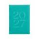 AGENDA OFICINA MARCA LIDERPAPEL 2027 ENCUADERNADA CRETA SEMANA VISTA A5 BILINGUE 70G PAPEL FSC TURQUOISE