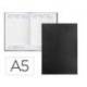 AGENDA OFICINA MARCA LIDERPAPEL 2027 ENCUADERNADA CORFU SEMANA VISTA A5 BILINGUE 60G PAPEL FSC BLACK