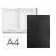 AGENDA OFICINA MARCA LIDERPAPEL 2027 ENCUADERNADA CORFU SEMANA VISTA A4 BILINGUE 60G PAPEL FSC BLACK