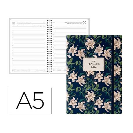 AGENDA OFICINA MARCA LIDERPAPEL 2027 ENCUADERNADA FANTASY ELEGANT DIA PAGINA A5 BILINGUE 70G PAPEL FSC DESIGN