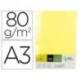 PAPEL COLOR MARCA LIDERPAPEL DIN A3 80 GR AMARILLO PAQUETE DE 500 HOJAS