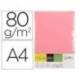 PAPEL COLOR MARCA LIDERPAPEL DIN A4 80 GR ROSA PAQUETE DE 500 HOJAS