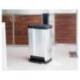 CONTENEDOR PLASTICO MARCA CEP ELITE CON TAPA Y PEDAL DOS COMPARTIMENTOS 50 L COLOR PLATA 390X288X654 MM