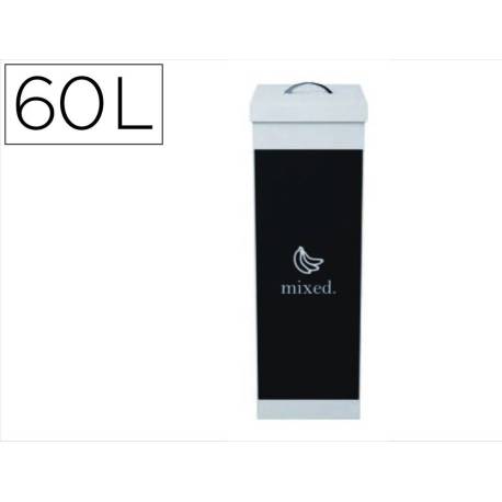 Contenedor papelera reciclaje Paperflow Con tapa Poliestireno Para residuos orgánicos 60 L