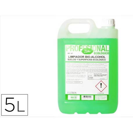 LIMPIADOR MULTIUSOS MARCA ZORKA BIO-ALCOHOL ECOLOGICO SUELOS Y SUPERFICIES GARRAFA 5 LITROS