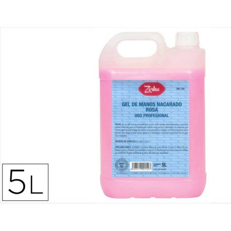 GEL DE MANOS MARCA ZORKA ECO ROSA GARRAFA 5 LITROS