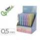 PORTAMINAS MARCA LIDERPAPEL COLECCION 1 CON CLIP Y GOMA 0.5 MM 5 COLORES SURTIDOS
