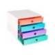 FICHERO CAJONES DE SOBREMESA MARCA EXACOMPTA FILIBOX CANDY TIDY 4 CAJONES COLORES SURTIDOS 348X284X233 MM