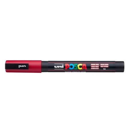 ROTULADOR UNI POSCA 0,9 - 1,3MM PC-3M COLOR ROJO OSCURO