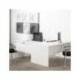 MESA OFICINA ROCADA SERIE WORK 140X80 CM ACABADO AW04 BLANCO/BLANCO