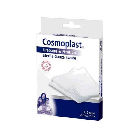 GASA ESTERILIZADA MARCA COSMOPLAST UNIVERSAL 75X75 MM CAJA DE 6 UNIDADES