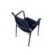 SILLA MARCA ROCADA CONFIDENTE BRAZOS FIJOS ESTRUCTURA METALICA BLANCA ASIENTO TELA IGNIFUGA RESPALDO DE MALLA