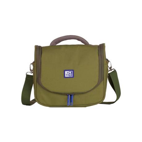 BOLSA ISOTERMICA MARCA OXFORD B-FOODIE RPET COLOR VERDE MILITAR 220X250X160 MM
