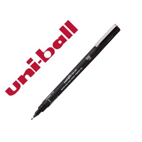 ROTULADOR MARCA UNIBALL PIN CALIBRADO PUNTA BISELADA 1 MM COLOR NEGRO