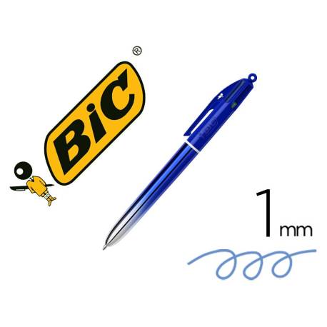 BOLIGRAFO MARCA BIC CUATRO COLORES SMOOTH GRADIENTE COLOR AZUL