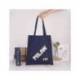 BOLSA CON ASAS MARCA MILAN TOTE BAG SERIE 1918 COLOR AZUL MARINO 380X410 MM