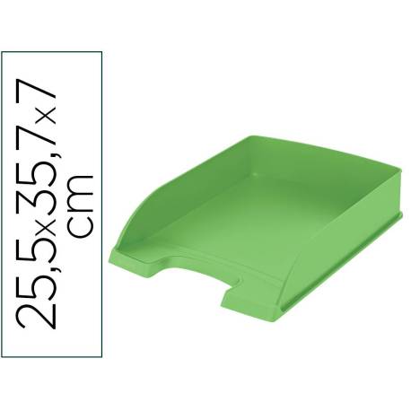BANDEJA SOBREMESA PLASTICO LEITZ RECYCLE COLOR VERDE 255X357X70 MM