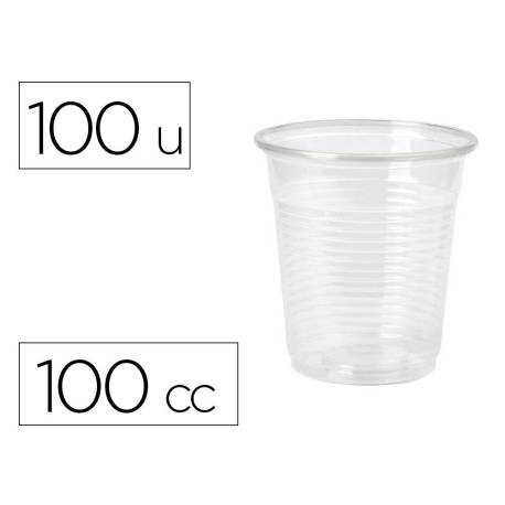 VASO DE PLASTICO COLOR TRANSPARENTE 100 CC PAQUETE DE 100 UNIDADES