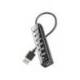 HUB MARCA NGS TINY 7 PUERTOS CON ADAPTADOR CORRIENTE USB 2.0