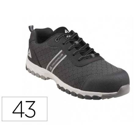 ZAPATO DE SEGURIDAD MARCA DELTAPLUS BOSTON DEPORTIVO POLIESTER CON REFUERZO TPU SUELA SELLADA NEGRO TALLA 43