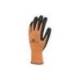 GUANTES DELTAPLUS POLIESTER IMPREGANDO LATEX PALMA Y DEDOS COLOR NARANJA FLUOR/NEGRO TALLA 8